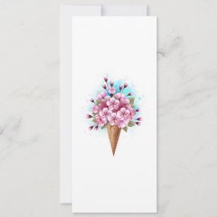 Rosa Sakura Ice Waffel Einladung