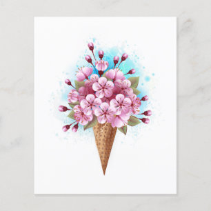 Rosa Sakura Ice Waffel Flyer