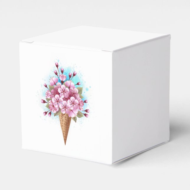 Rosa Sakura Ice Waffel Geschenkschachtel (Vorderseite)