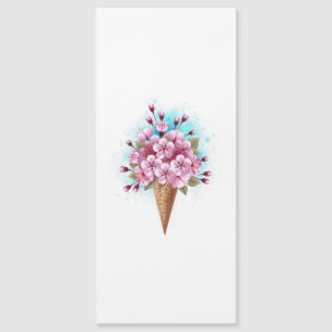Rosa Sakura Ice Waffel Magnetkarte