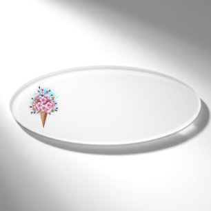 Rosa Sakura Ice Waffel Namenschild