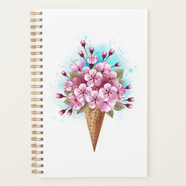 Rosa Sakura Ice Waffel Planer (Vorderseite)