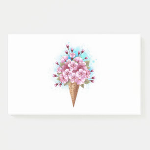 Rosa Sakura Ice Waffel Post-it Klebezettel