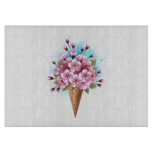 Rosa Sakura Ice Waffel Schneidebrett