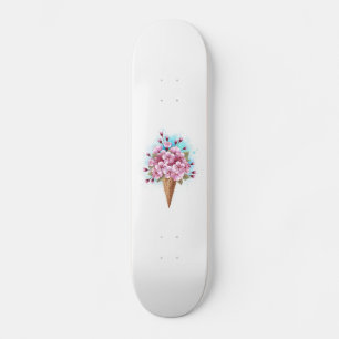 Rosa Sakura Ice Waffel Skateboard
