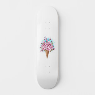 Rosa Sakura Ice Waffel Skateboard
