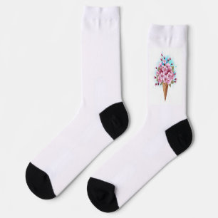 Rosa Sakura Ice Waffel Socken