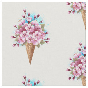 Rosa Sakura Ice Waffel Stoff