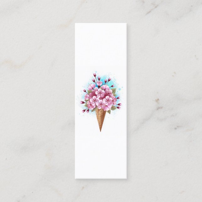 Rosa Sakura Ice Waffel Telefonnummerkarte (Vorderseite)