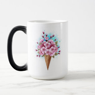 Rosa Sakura Ice Waffel Verwandlungstasse
