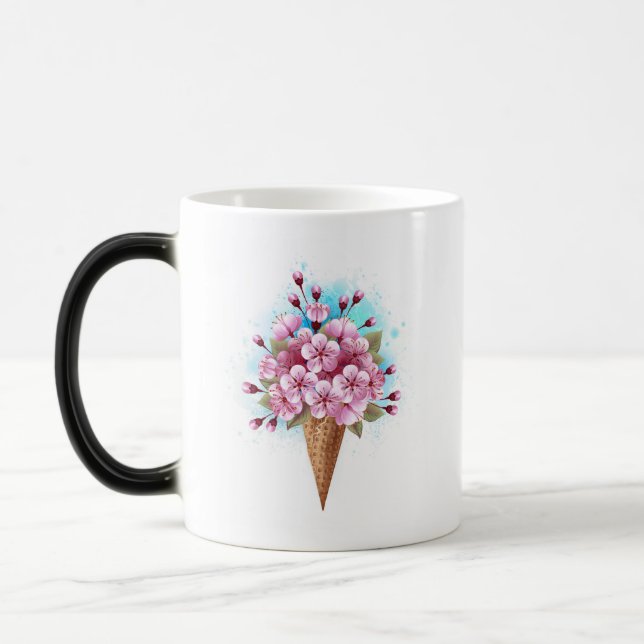Rosa Sakura Ice Waffel Verwandlungstasse (Links)
