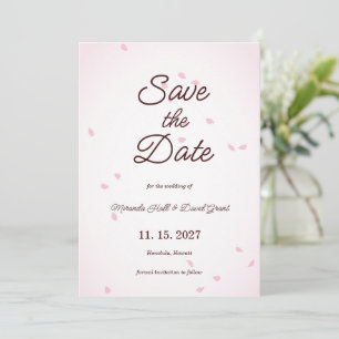 Rosa Sakura japanische Kirschblüten Save The Date