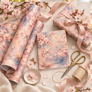 rosa Sakura Kirschblüten romantisch träumerisch Geschenkpapier