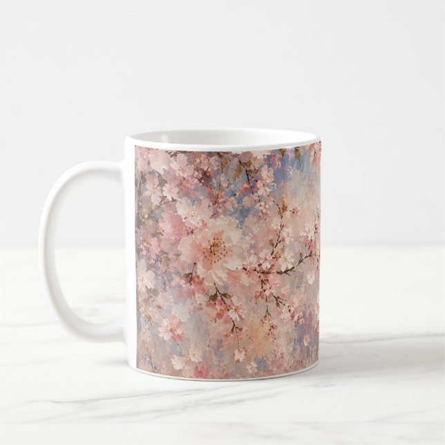 rosa Sakura Kirschblüten romantisch träumerisch Kaffeetasse (Links)