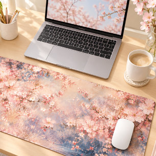 rosa Sakura Kirschblüten romantisch träumerisch  Schreibtischunterlage