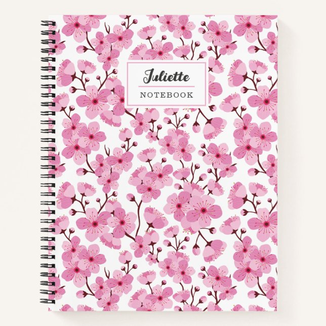 Rosa Sakura SpiralNotebook Notizbuch (Vorderseite)