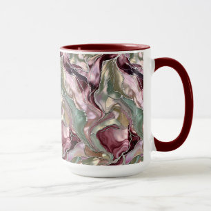 Rosa Salbei Marmor Tasse Luxus Abstrakte Kaffeetas