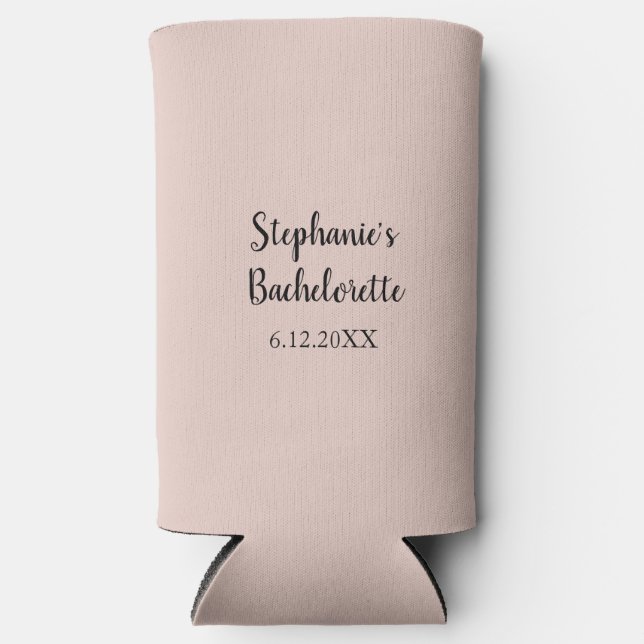 Rosa Salz Farbe Hochzeitsgeschenk Junggeselinnen-A Selters Dosenkühler (Vorderseite)