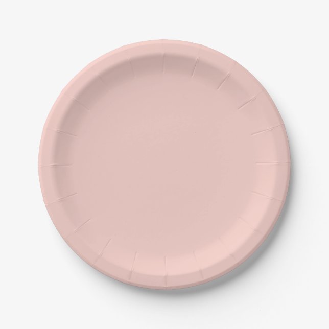 Rosa Salz Solid Color Pappteller (Vorderseite)