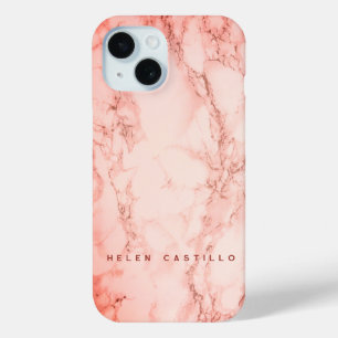 Rosa Salzmarble Personalisiert Sleek und stilvoll Case-Mate iPhone Hülle