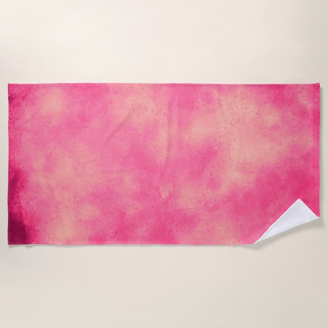 Rosa Sand Cloud-Effekt Strandtuch (Vorderseite)