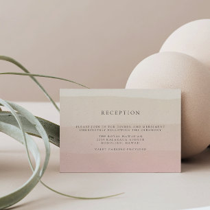 Rosa Sand   Hochzeitsempfangs-Einschlusskarte Einladung