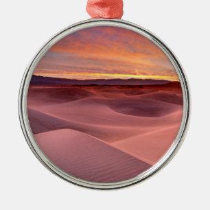 Rosa Sanddünen, Death Valley, CA Silbernes Ornament
