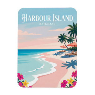 Rosa Sandstrand Bahamas Magnet