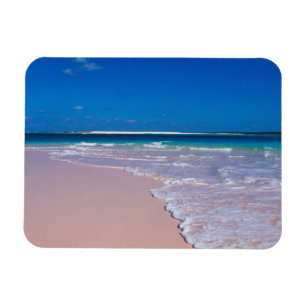rosa Sandstrand bei Conch Bay, Cat Island, Magnet