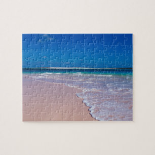 rosa Sandstrand bei Conch Bay, Cat Island, Puzzle