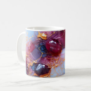 Rosa- & Saphir-Marmor mit Goldadern Kaffeetasse