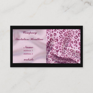 Rosa Satin/Leopard Visitenkarte