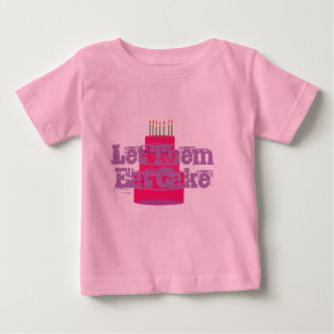 Rosa Säugling T - Shirt W/Tutu "Lass ihnen Eat Cak