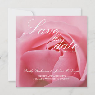 Rosa Save the Date Ankündigung