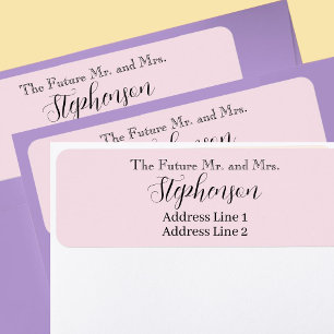Rosa Save The Date Benutzerdefinierter Name Rückse