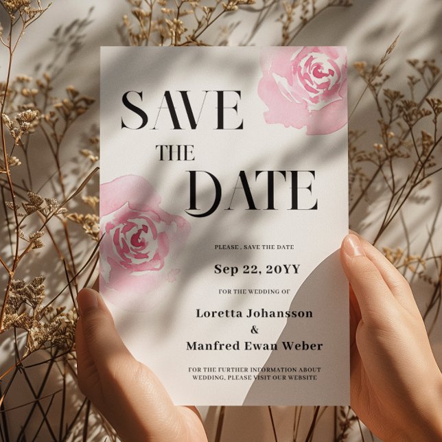 Rosa Save the Date Einladung (Von Creator hochgeladen)