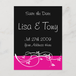 Rosa Save the Date Geblüht - Maßgeschneidert Ankündigungspostkarte