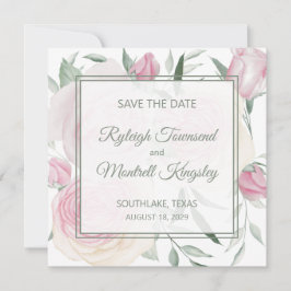 Rosa Save-the-Date-Karte Save The Date