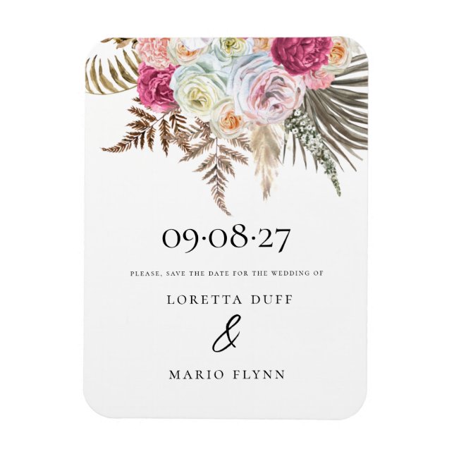 Rosa Save the Date Magnet (Vertikal)