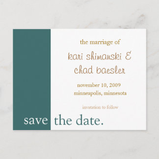 rosa Save the Date modern Ankündigungspostkarte