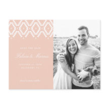 Rosa Save the Date Postkarte