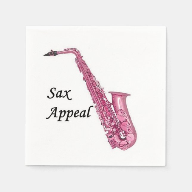 Rosa Sax Cocktail Papier Napkins Serviette (Vorderseite)