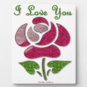 Rosa Schablone Pink I Love You Fotoplatte