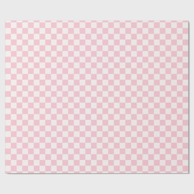 Rosa Schachbrett-Geschenkpapier Geschenkpapier (Flach)