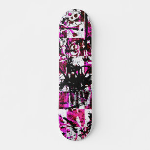 Rosa Schachbretter Skateboard