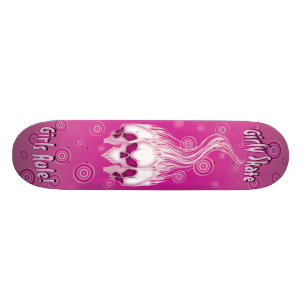 Rosa Schädel-Skateboard Skateboard