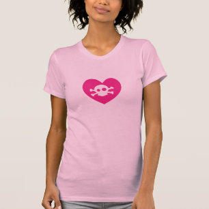 rosa Schädel T-Shirt