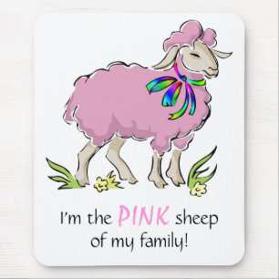 Rosa Schafe der Familie Mousepad