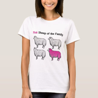 Rosa Schafe der Familie T-Shirt