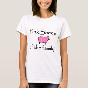 Rosa Schafe der Familie T-Shirt